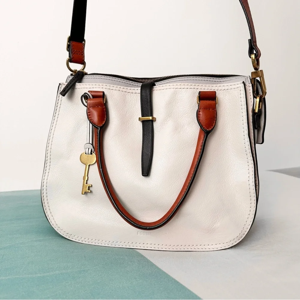 FOSSIL Ryder Leather Satchel in Neutral - Picture 2 of 14